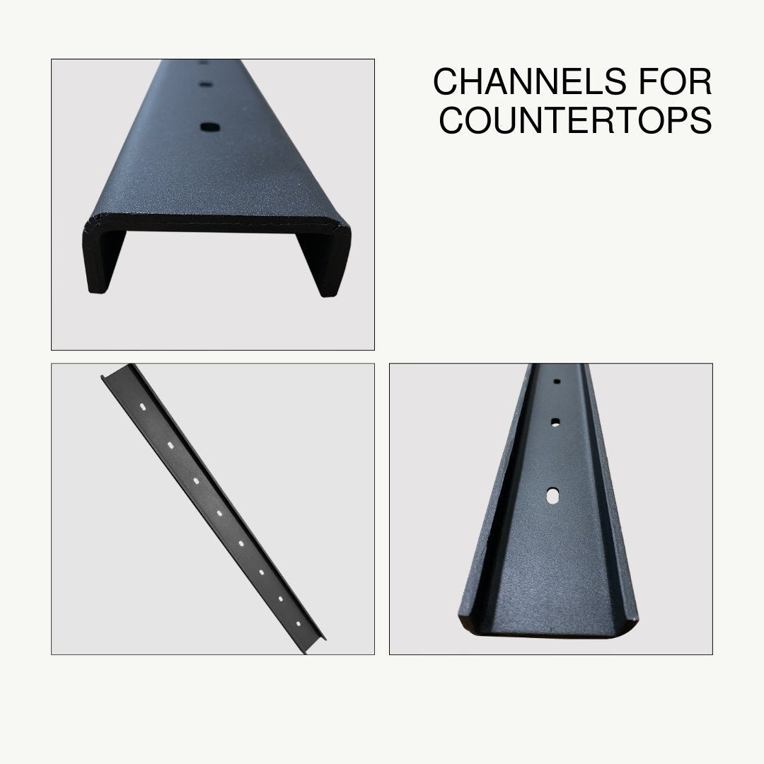 C Channels for Countertops, Table Top Brackets (Pack of 2) Wood Table & Countertop for Increased Support