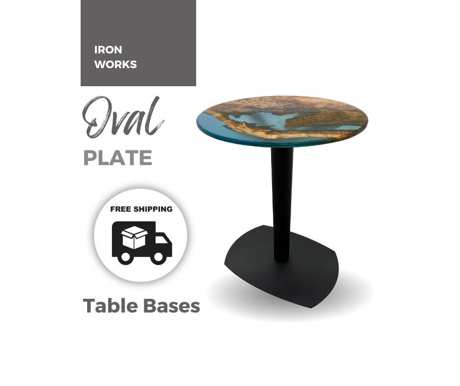 Steel table legs "Oval plate", table base, top quality table base, dining table base, industrial legs, modern steel table legs