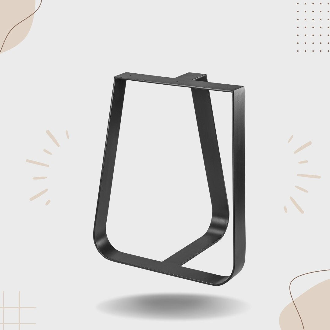 Steel table leg &quot;Wave line&quot;, table base, top quality table base, dining table base, industrial legs, modern steel table legs
