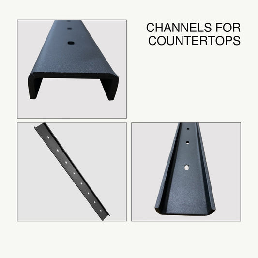 C Channels for Countertops, Table Top Brackets (Pack of 2) Wood Table & Countertop for Increased Support