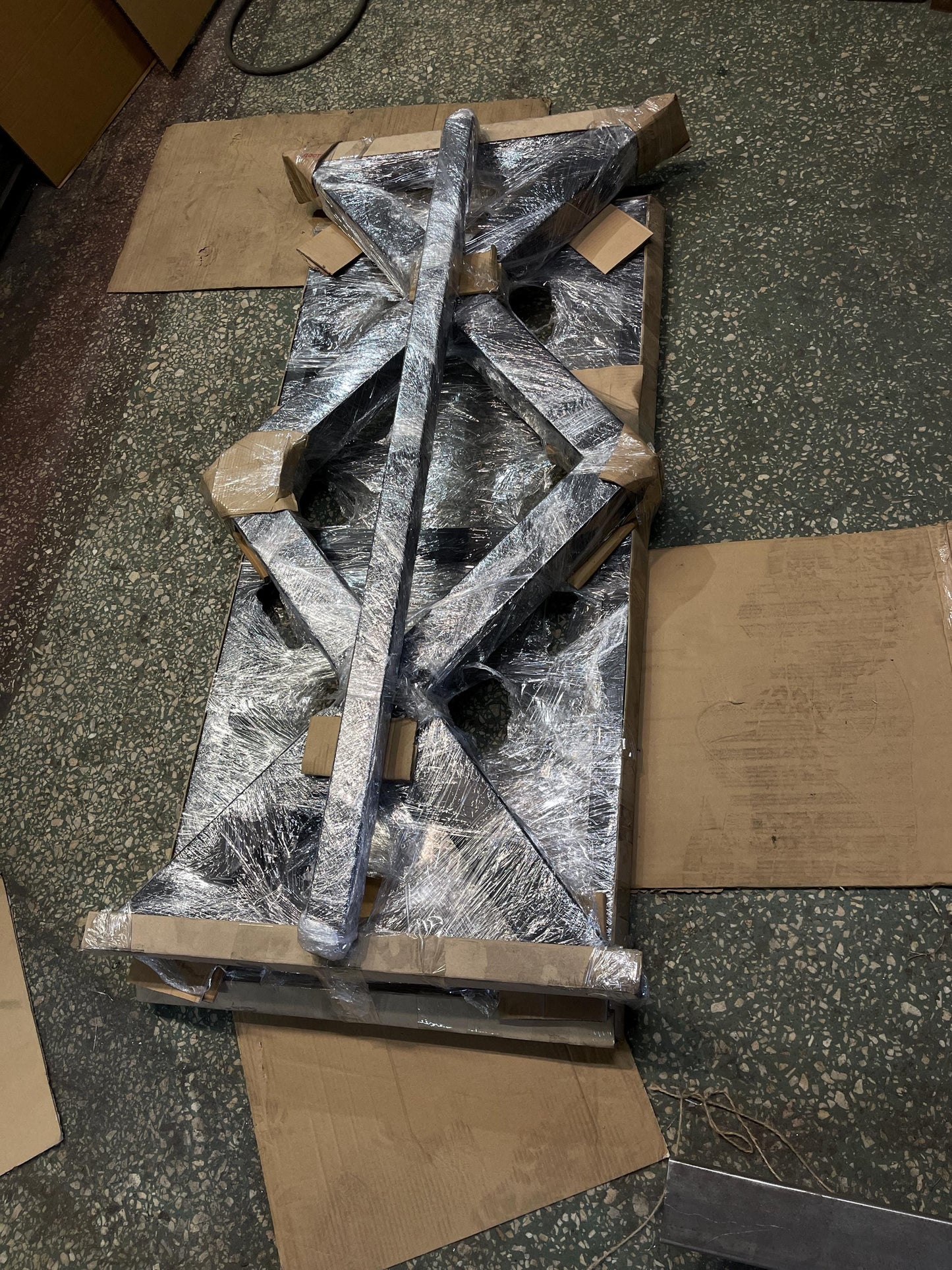Durable metal bases "Industrial X+" with rails. Sturdy steel legs for a kitchen table, handmade furniture legs (SET OF 2)